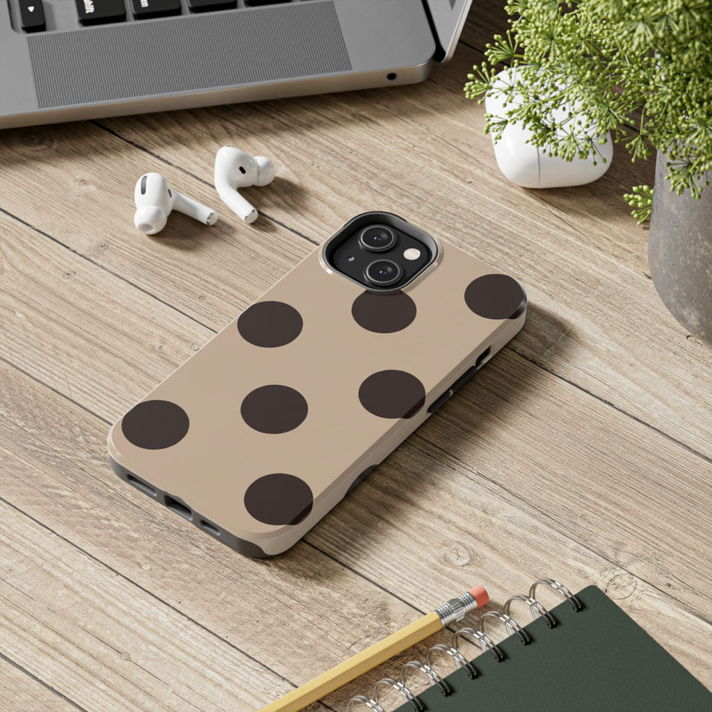 Stylish Polka Dot Phone Case for Trendy Protection, Cute Gift for Her, Phone Accessories, Everyday Fashion, Modern Design