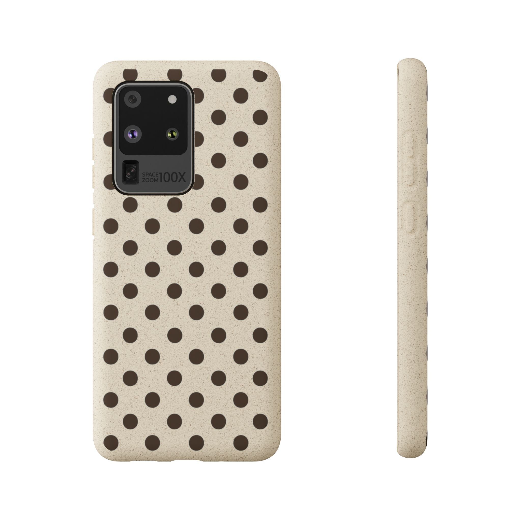 Eco-Friendly Polka Dot Phone Case — Biodegradable Protective Cover