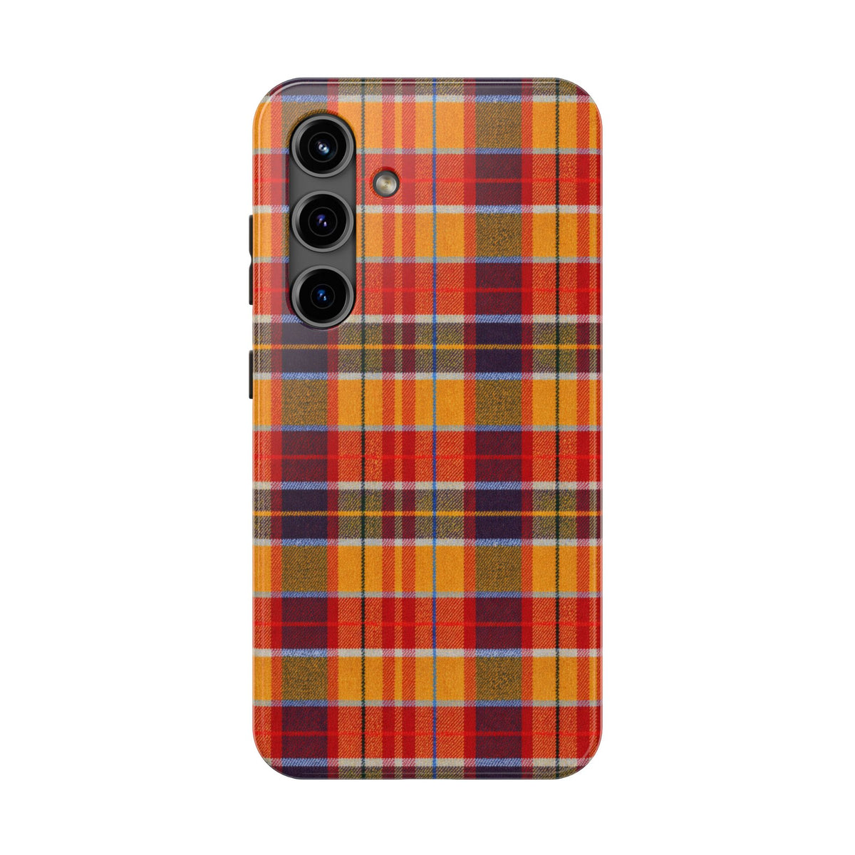 Autumn Plaid Tough Phone Case | Orange Red Yellow Plaid