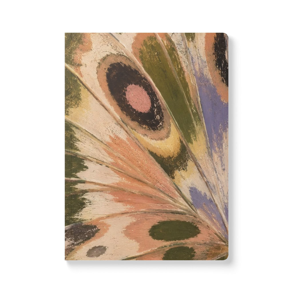 Abstract Marbled Feather Pattern Journal 5.75x8 Softcover Notebook | Pocket Sketchbook