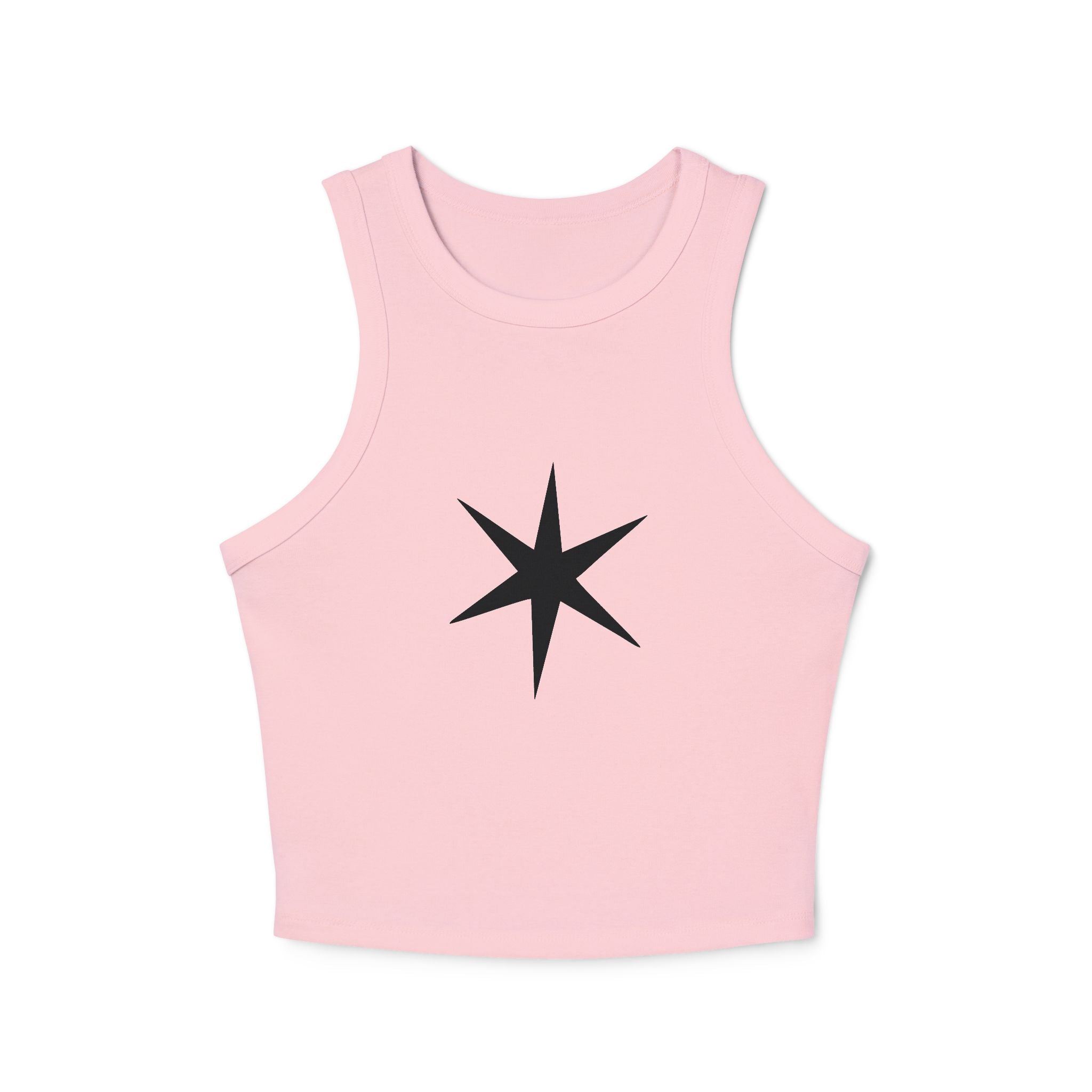 Black Nautical Star Tank Top | Minimal Starburst Graphic