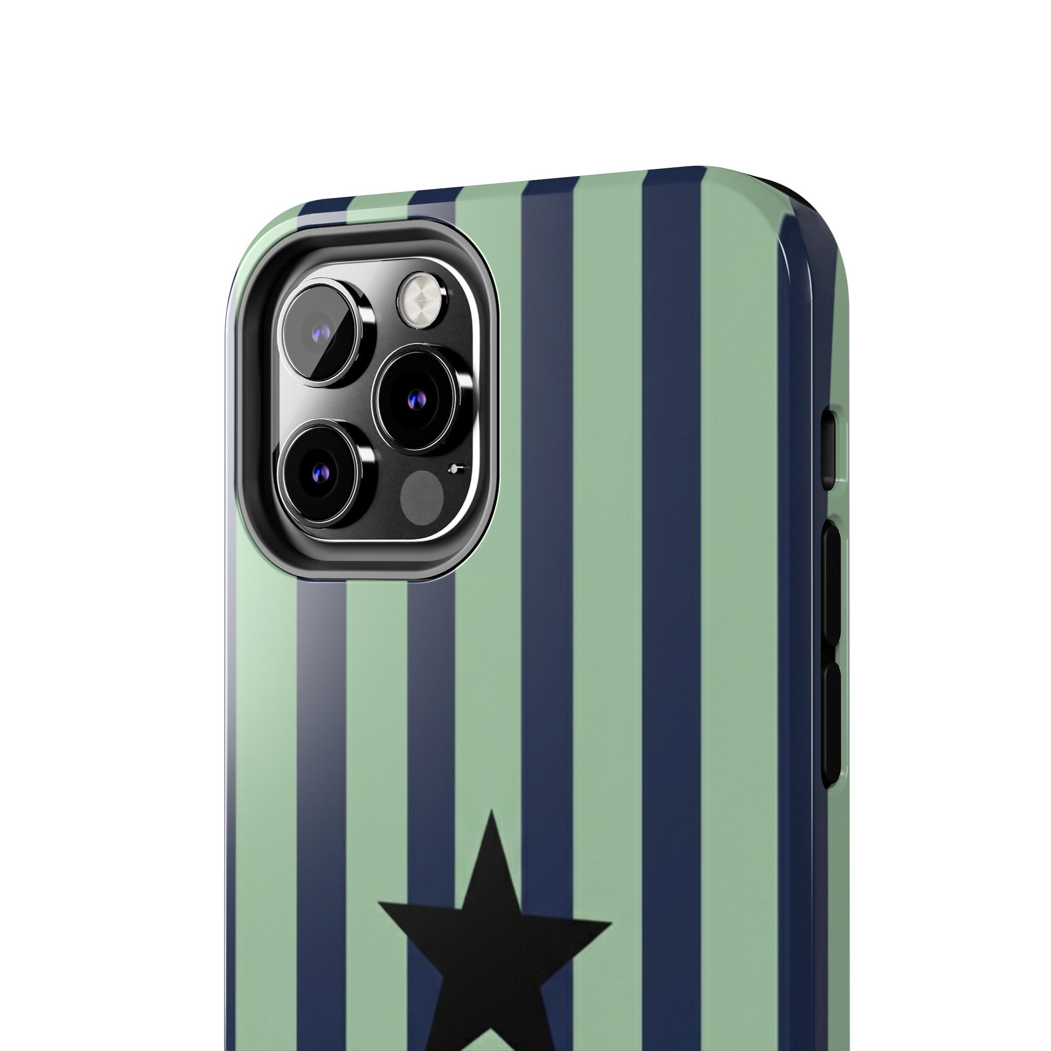 Stylish Tough Phone Cases, Durable Smartphone Covers, Trendy Tech Accessories, Unique Gifts for Teens, Striped Star Design