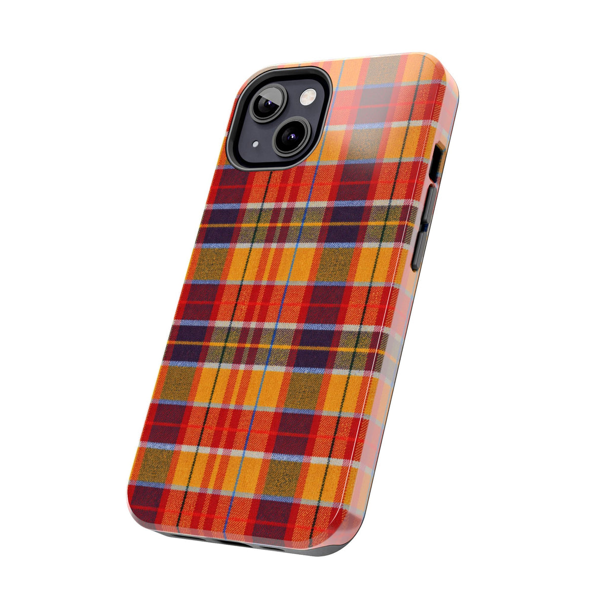 Autumn Plaid Tough Phone Case | Orange Red Yellow Plaid