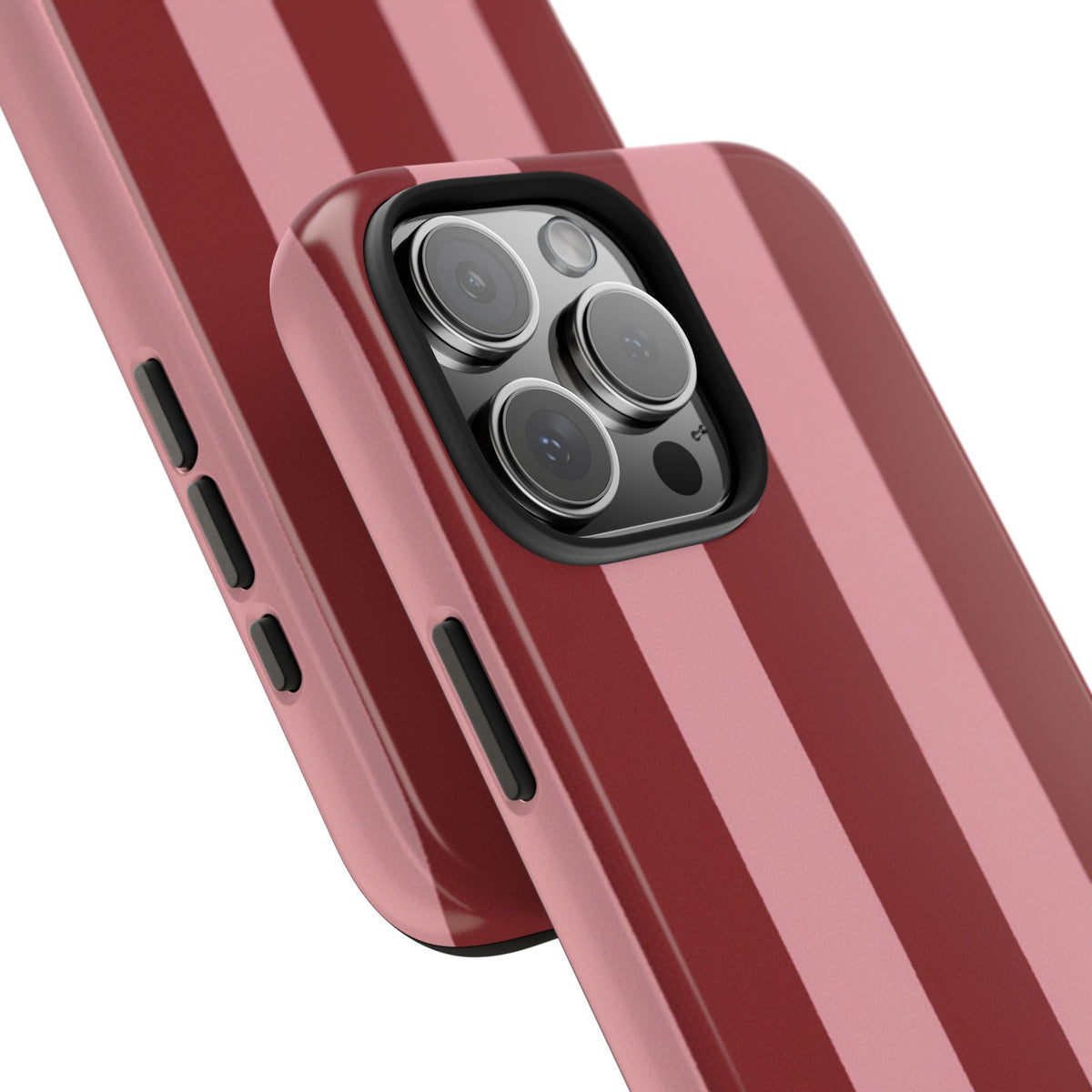 Striped Burgundy & Blush Phone Case