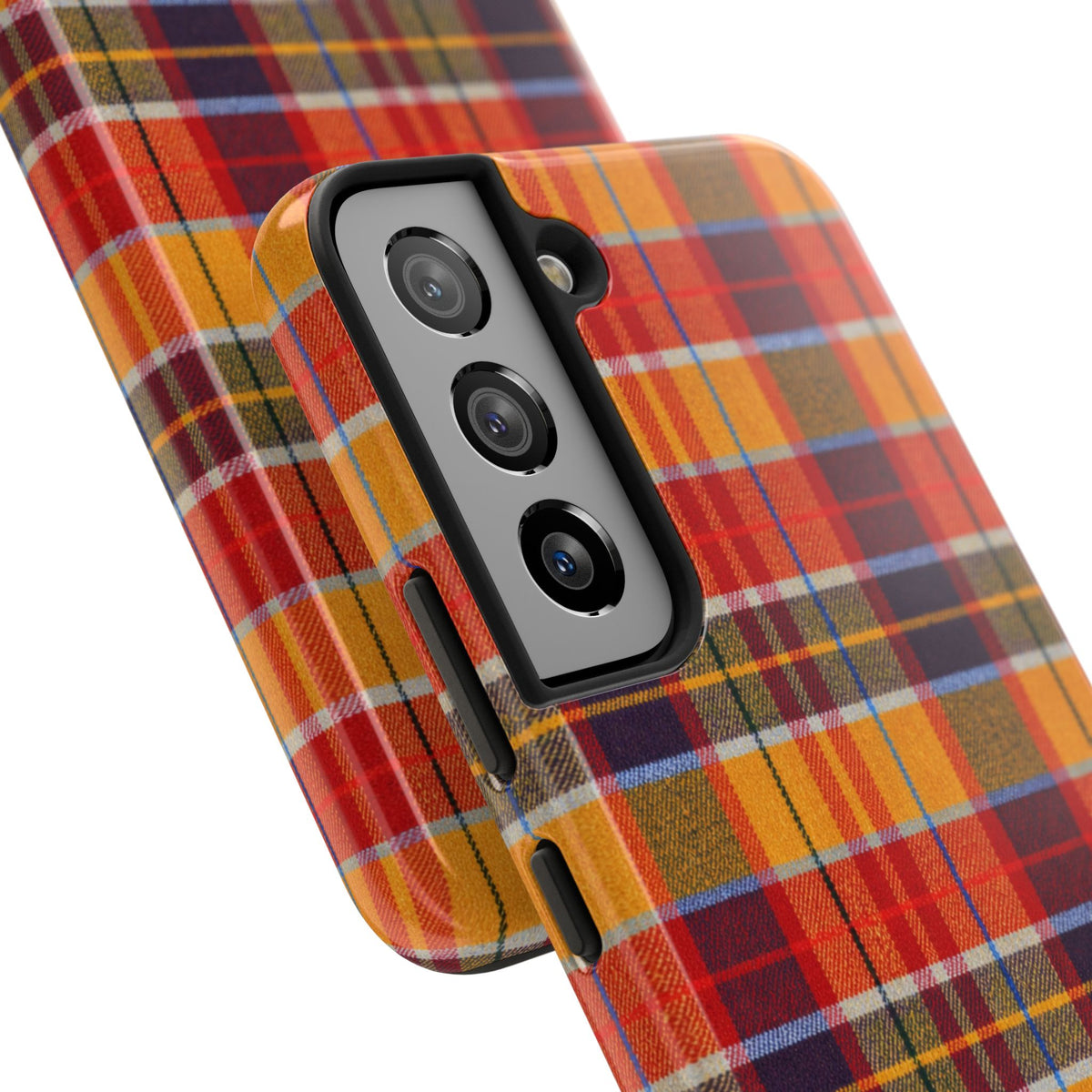 Autumn Plaid Tough Phone Case | Orange Red Yellow Plaid