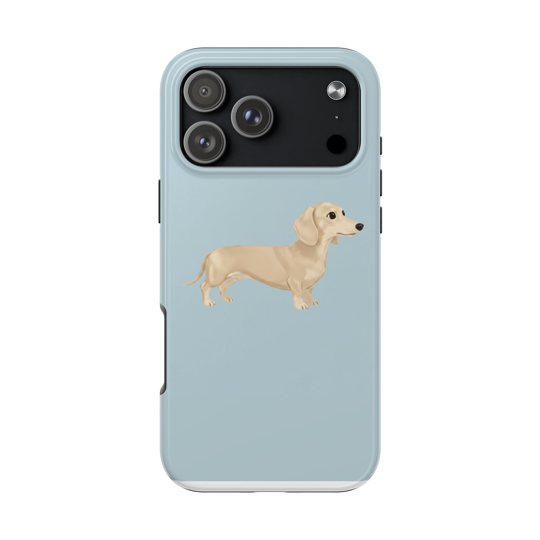 Tough Phone Cases, Dachshund Dog Blue Protective Cover, Strong Phone Shell, Rugged Device Case, Hard Smartphone Sleeve, Resilient Mobile