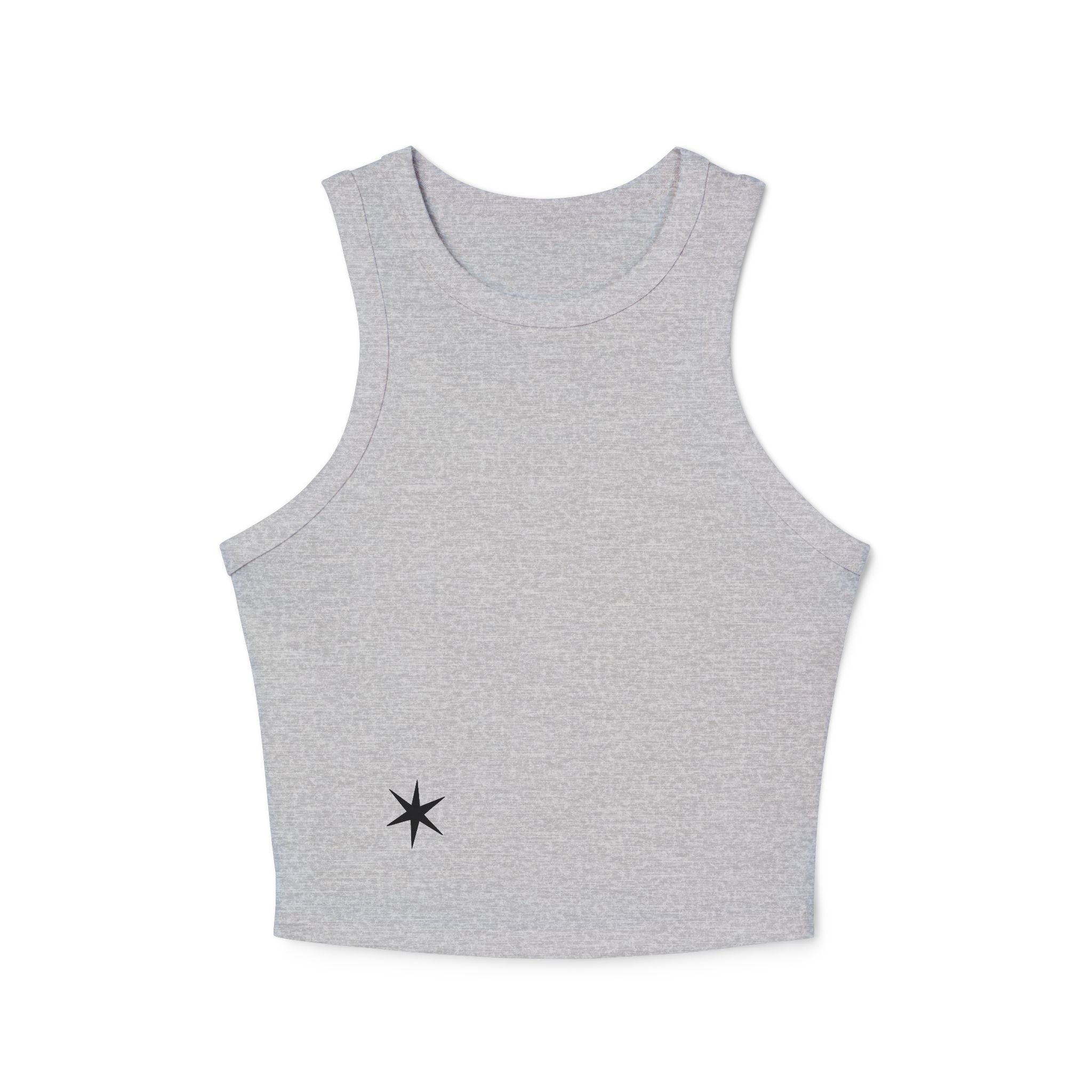 Small Starburst Minimalist Crop Tank Top | Rib Racerback