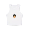 Whatever Girl Face Racer Tank Top | Cute Sassy Graphic Crop Top