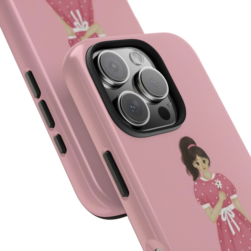 Pink Phone Case, Tough Phone Cases for Women, Cute Vibe, Protective Cover