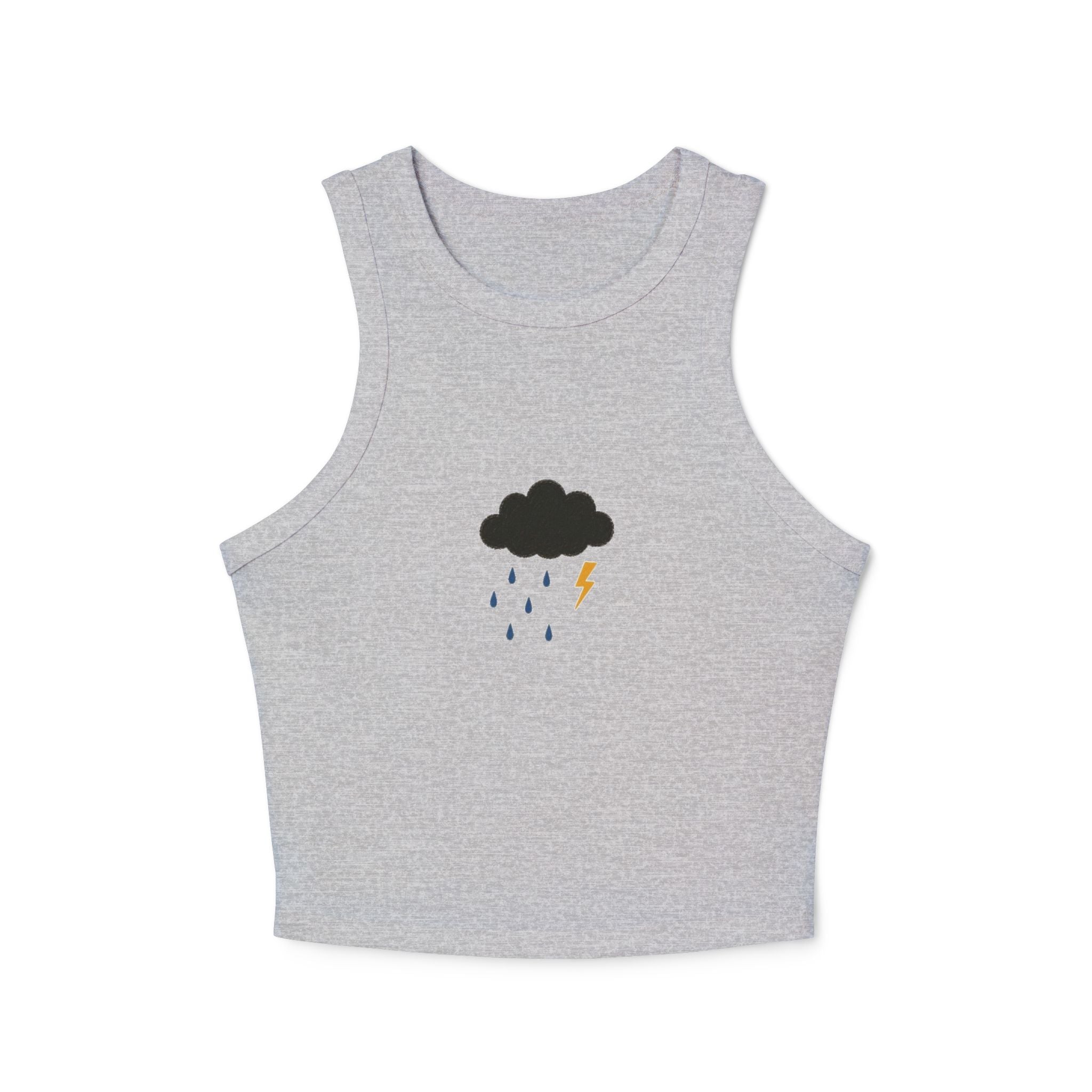Rain Cloud Lightning Tank Top | Mini Storm Graphic