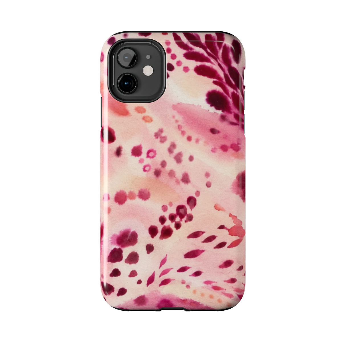 Pink Watercolor Floral Pattern phone case | Tough Phone Cases