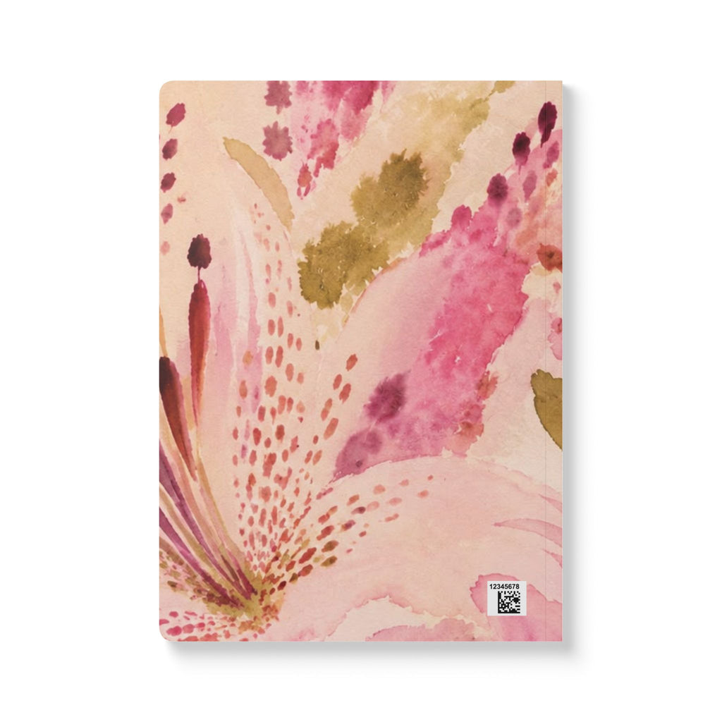 Pink Watercolor Floral Softcover Journal | Floral Notebook