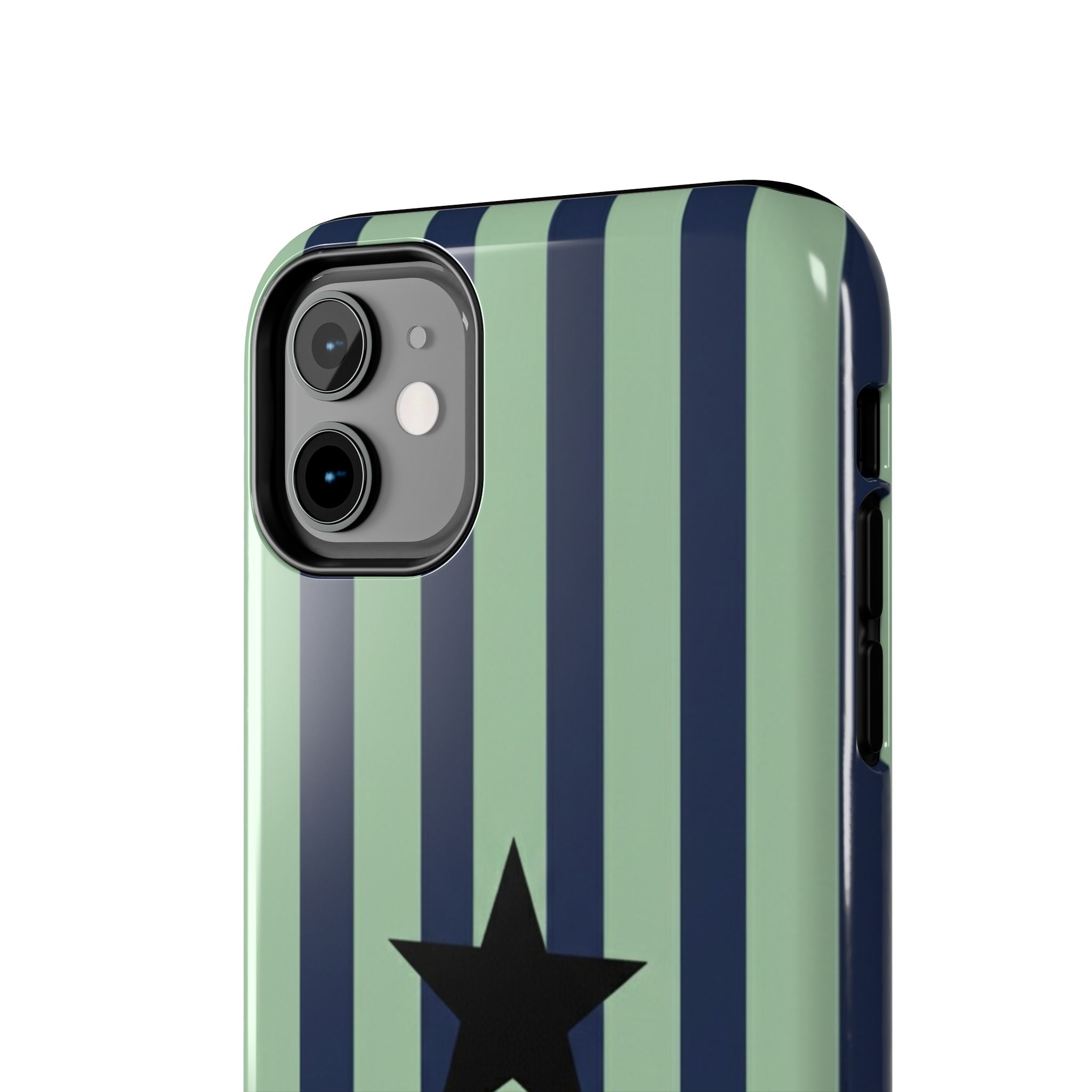 Stylish Tough Phone Cases, Durable Smartphone Covers, Trendy Tech Accessories, Unique Gifts for Teens, Striped Star Design