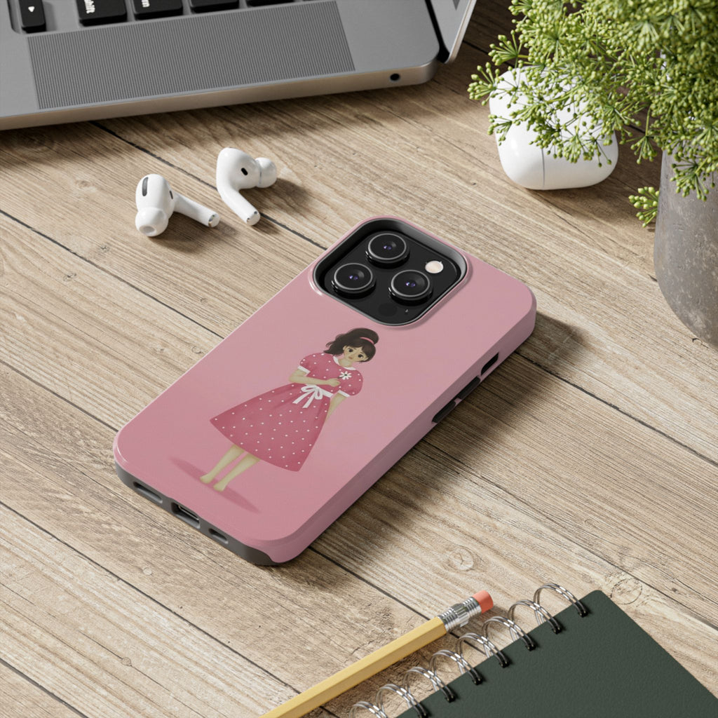 Pink Phone Case, Tough Phone Cases for Women, Cute Vibe, Protective Cover