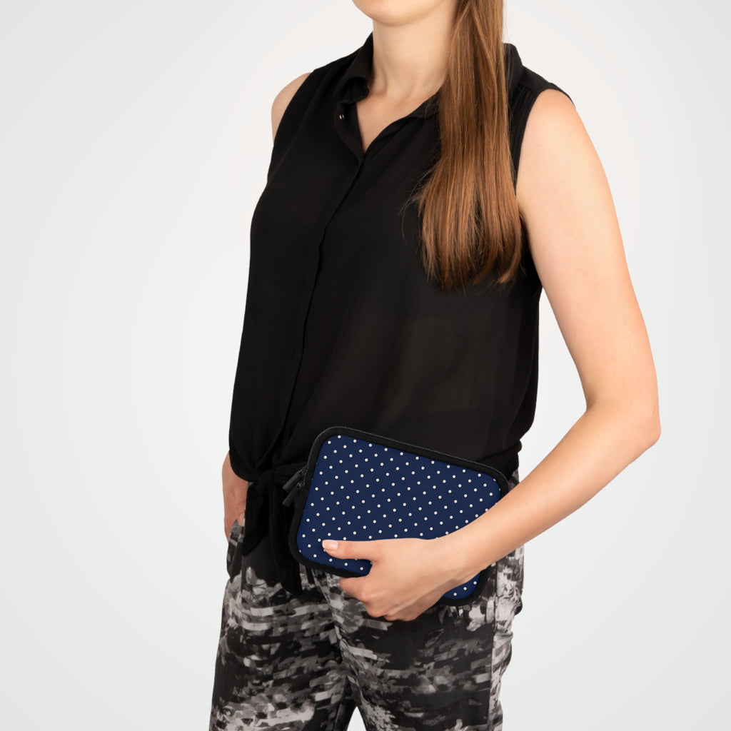 Navy Polka Dot Laptop Sleeve