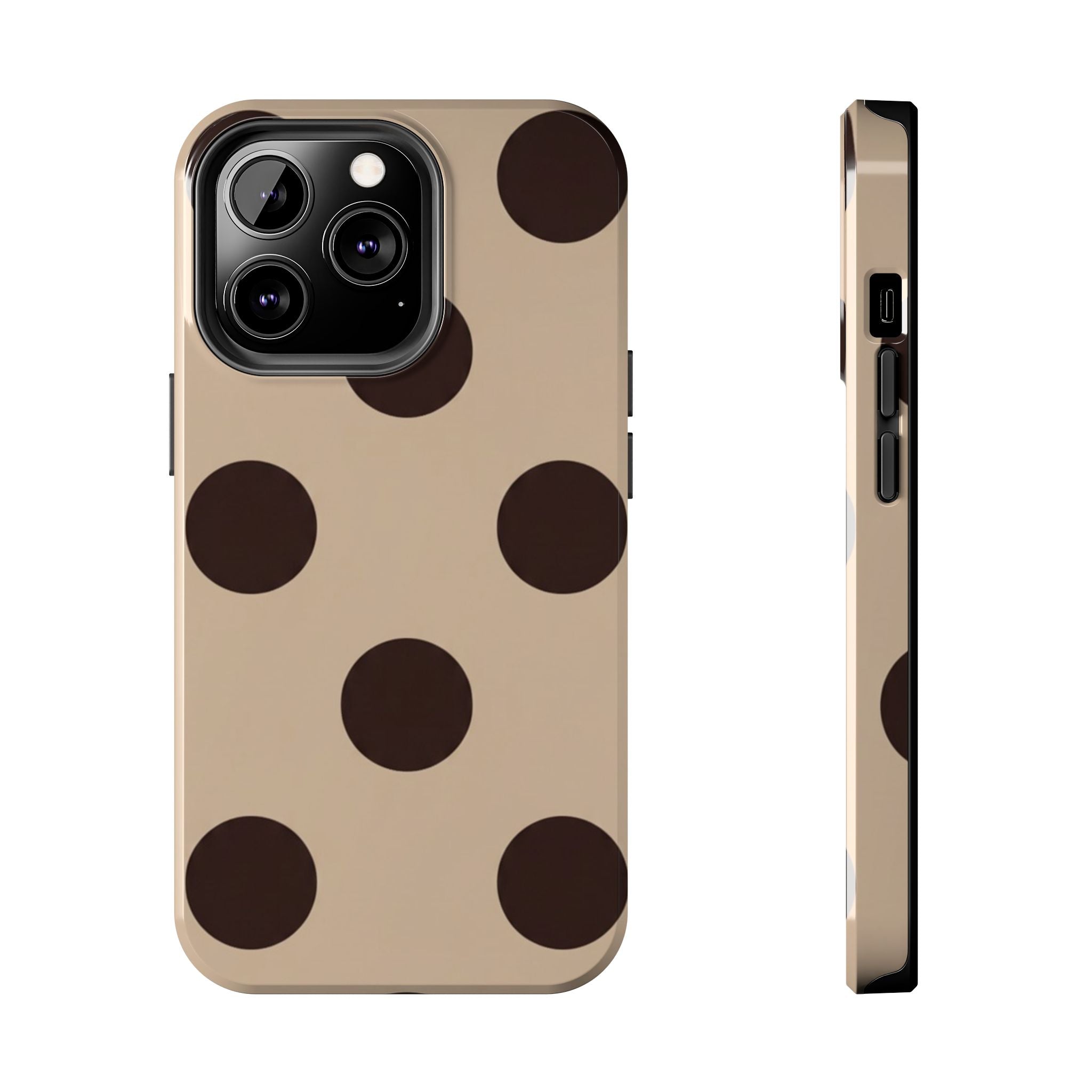 Stylish Polka Dot Phone Case for Trendy Protection, Cute Gift for Her, Phone Accessories, Everyday Fashion, Modern Design