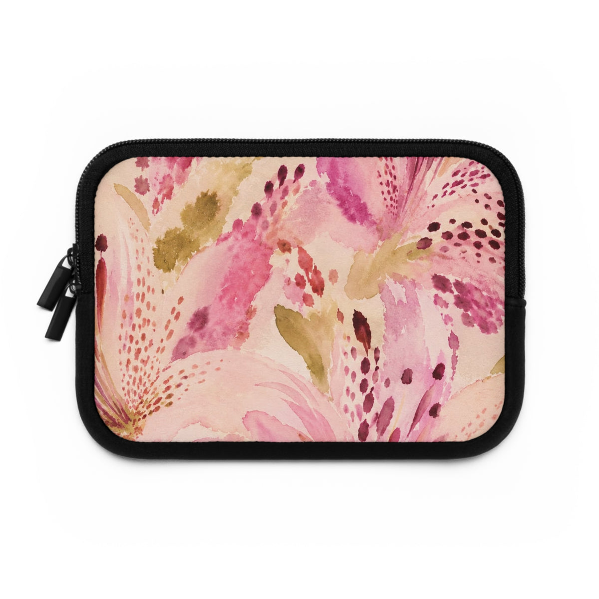 Pink Watercolor Lily Laptop Sleeve