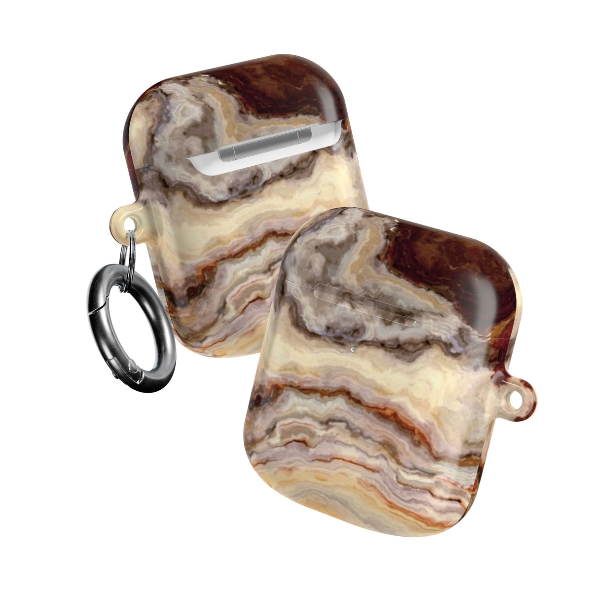 Brown Marble Pattern AirPod Case