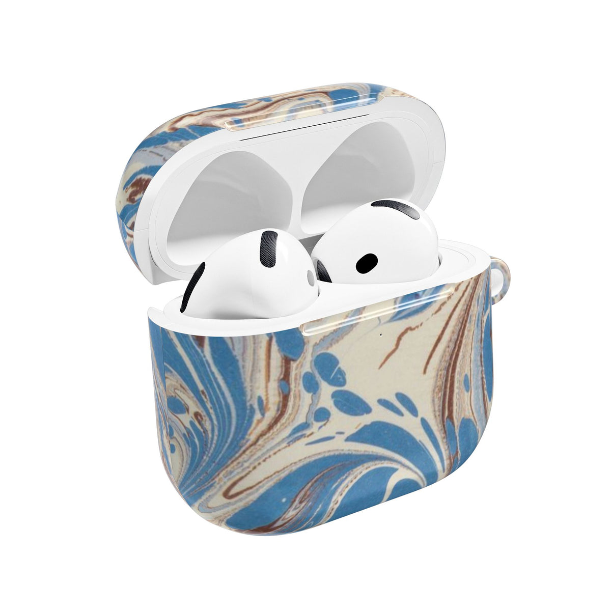 Blue Brown Marble AirPod Case