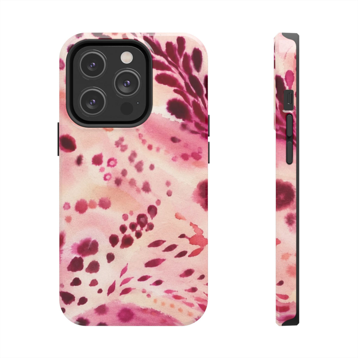 Pink Watercolor Floral Pattern phone case | Tough Phone Cases