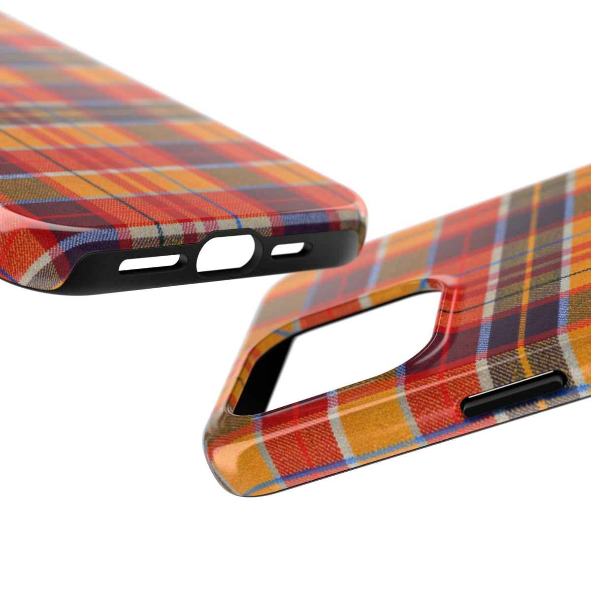 Autumn Plaid Tough Phone Case | Orange Red Yellow Plaid