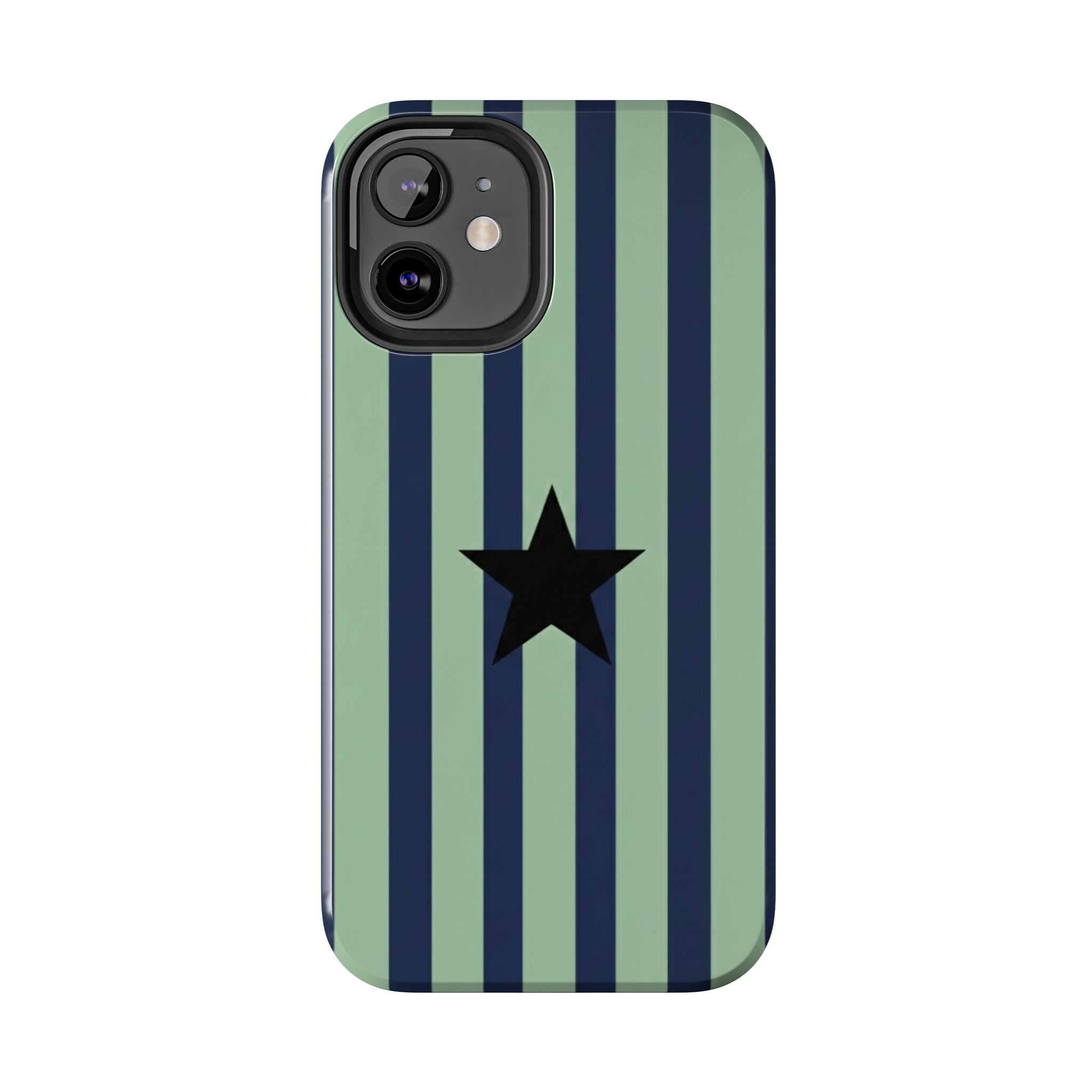 Stylish Tough Phone Cases, Durable Smartphone Covers, Trendy Tech Accessories, Unique Gifts for Teens, Striped Star Design