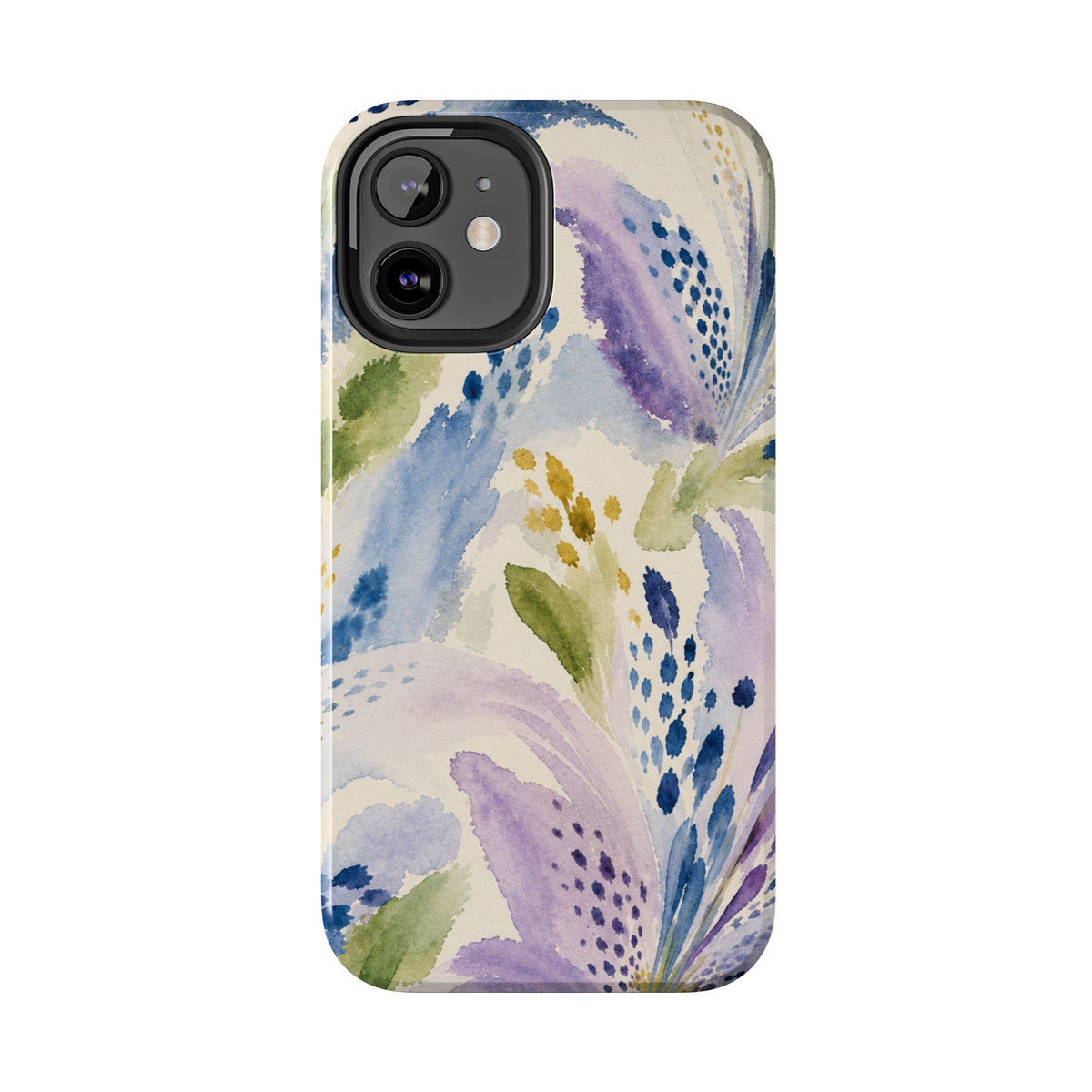 Watercolor Lavender Blue Botanical Tough Phone Case | Floral iPhone 17 Case