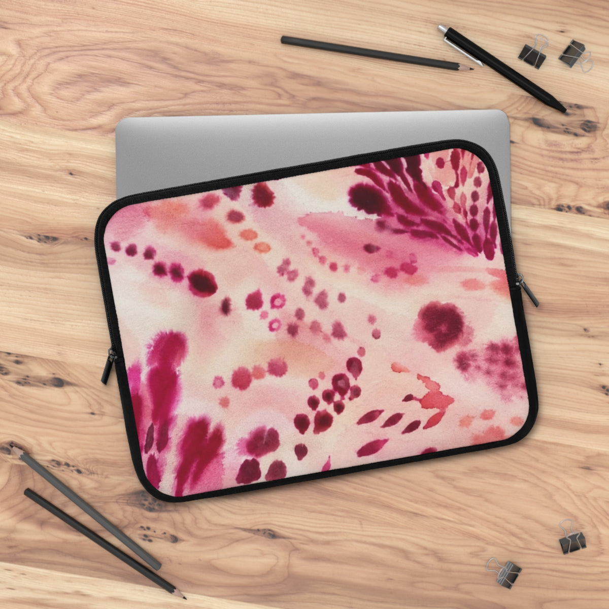Pink Watercolor Laptop Sleeve