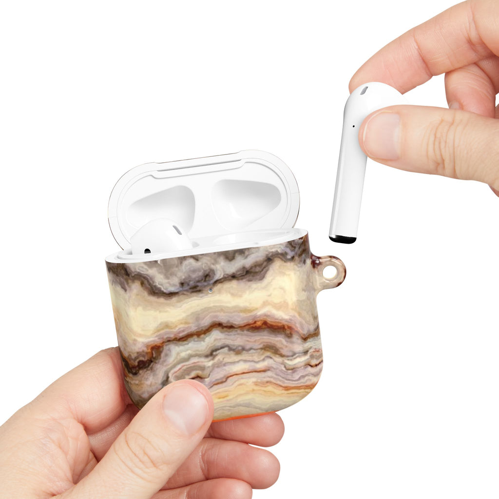 Brown Marble Pattern AirPod Case