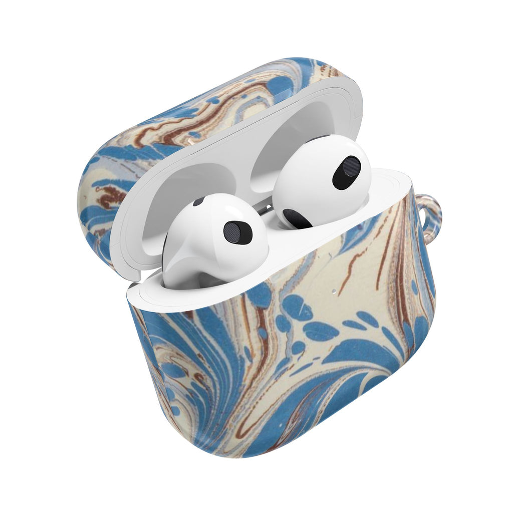 Blue Brown Marble AirPod Case