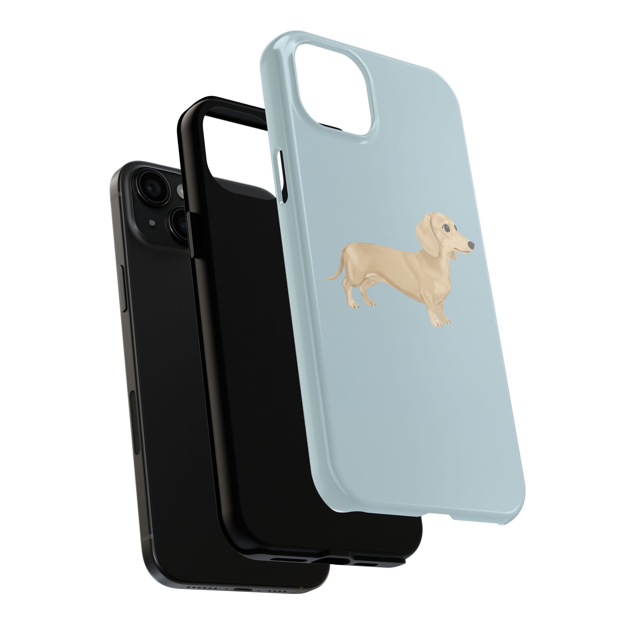 Tough Phone Cases, Dachshund Dog Blue Protective Cover, Strong Phone Shell, Rugged Device Case, Hard Smartphone Sleeve, Resilient Mobile