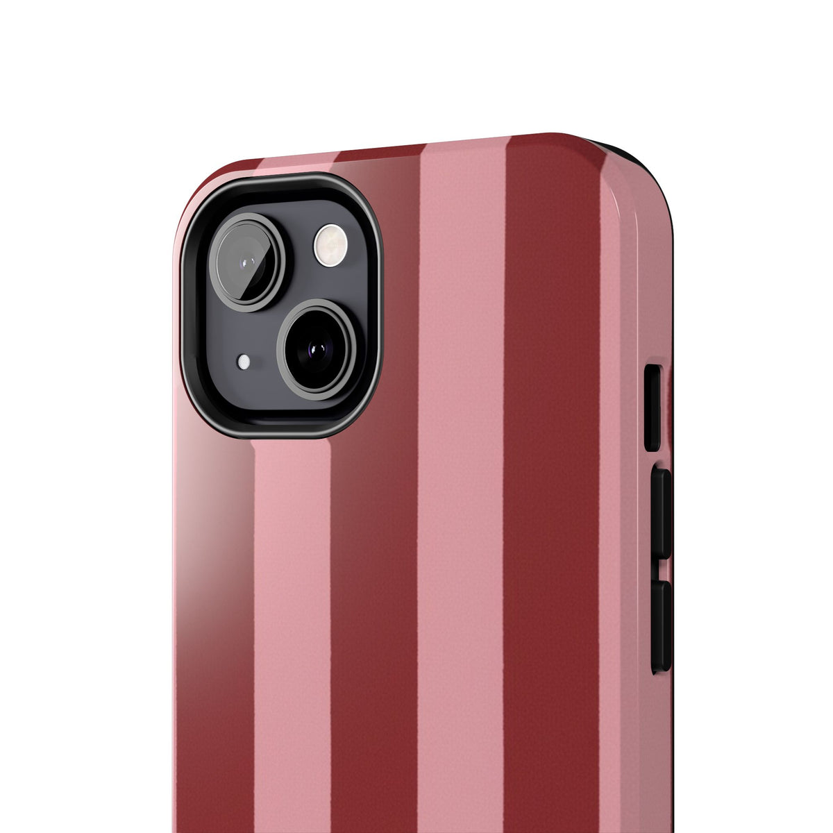 Striped Burgundy & Blush Phone Case
