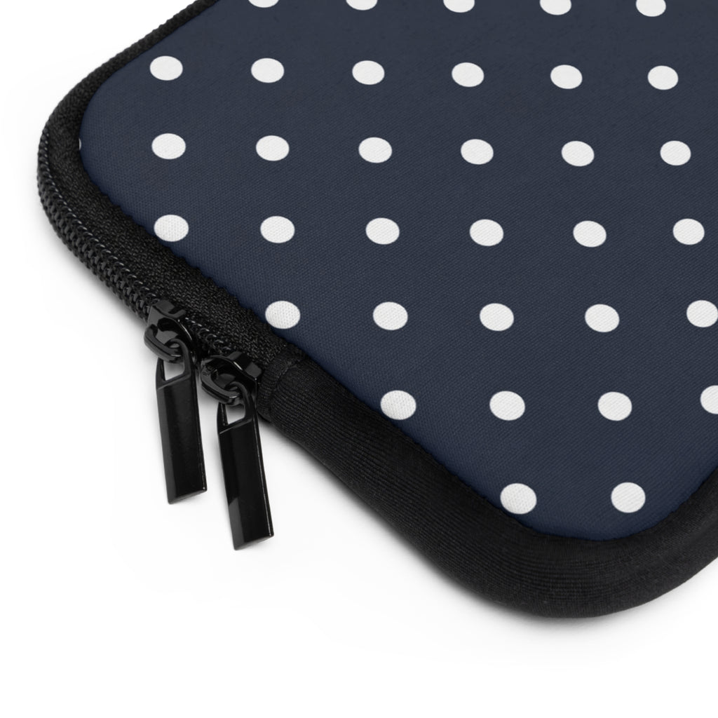 Navy Polka Dot Laptop Sleeve
