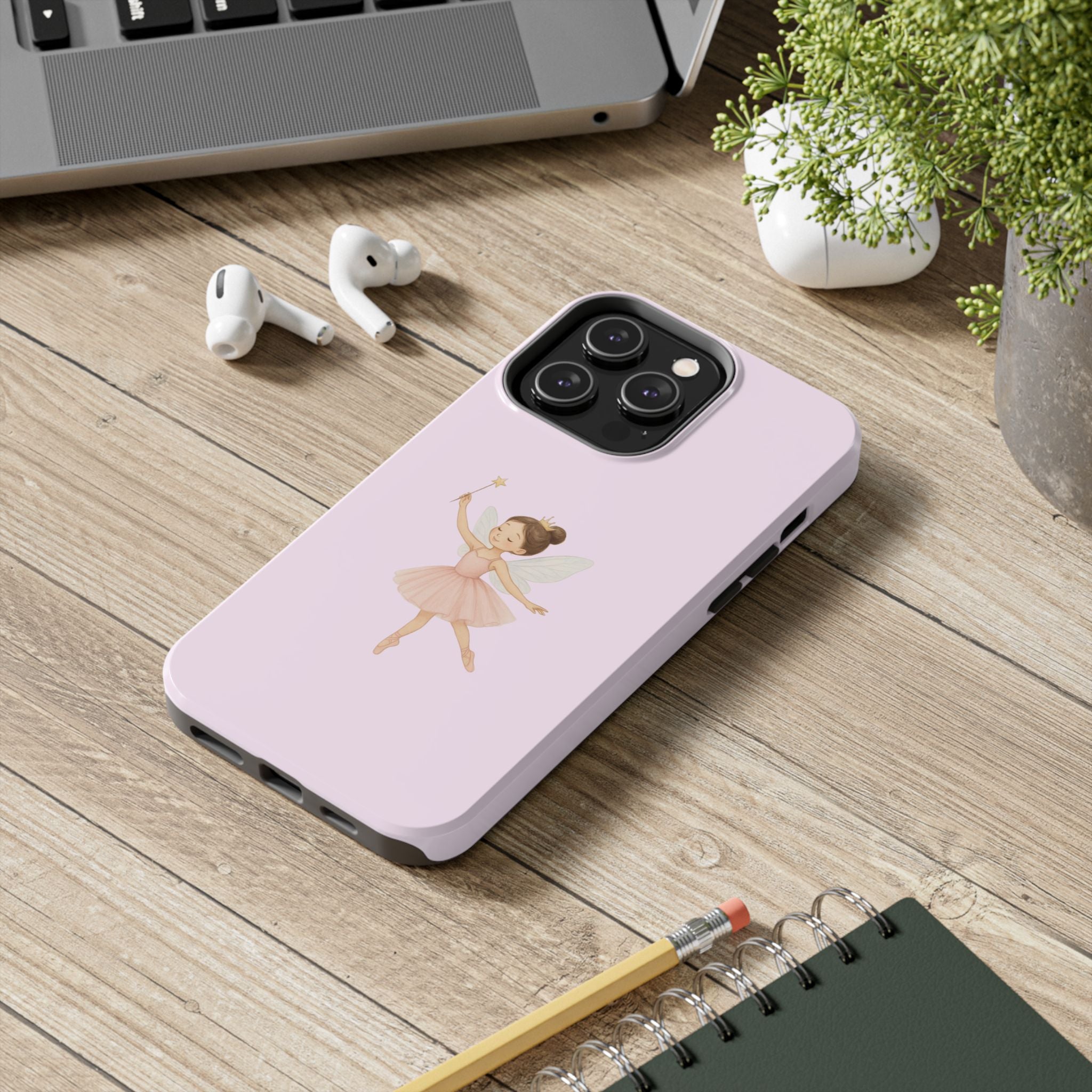 Pink Ballerina Tough Phone Case, Ballet Dancer Cute Phone Cover, Girly Protective Phone Case, Coquette Dancer Phone Accessories, Pretty Pink