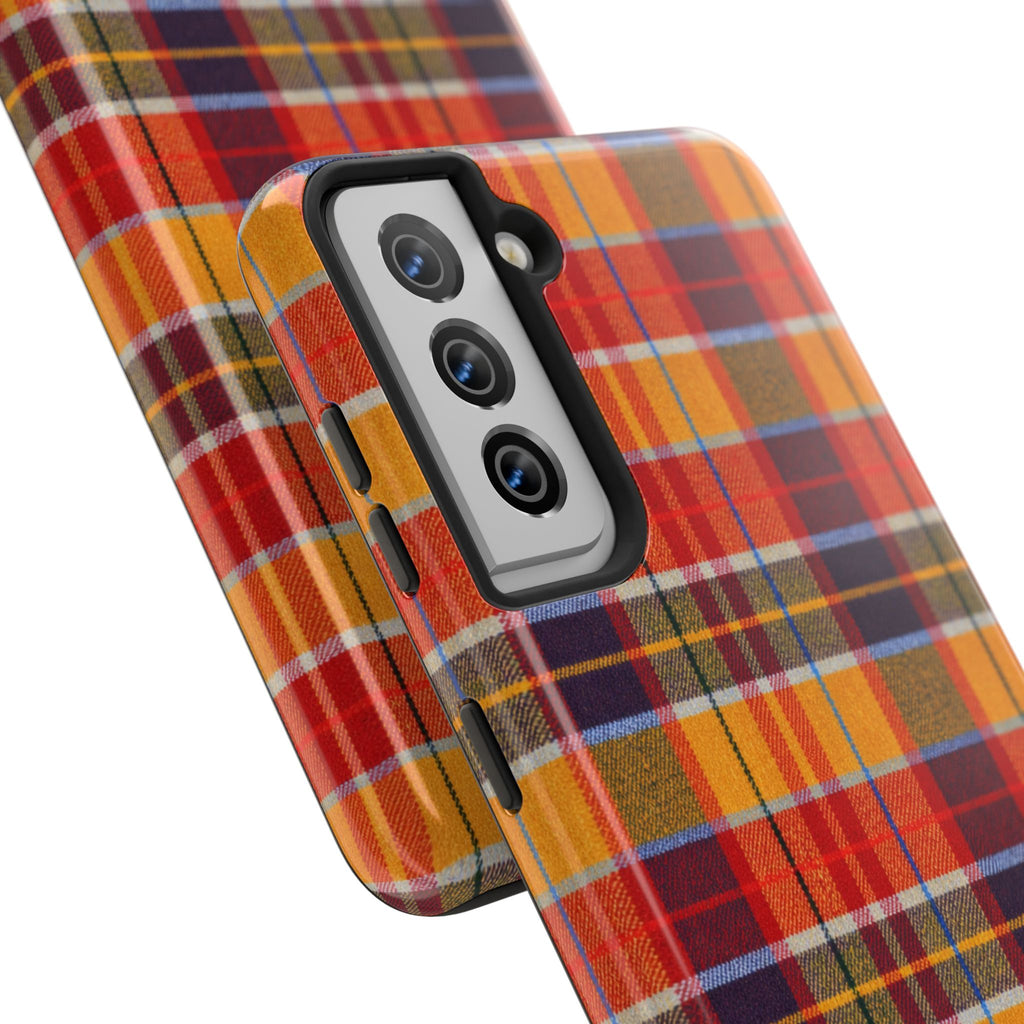 Autumn Plaid Tough Phone Case | Orange Red Yellow Plaid