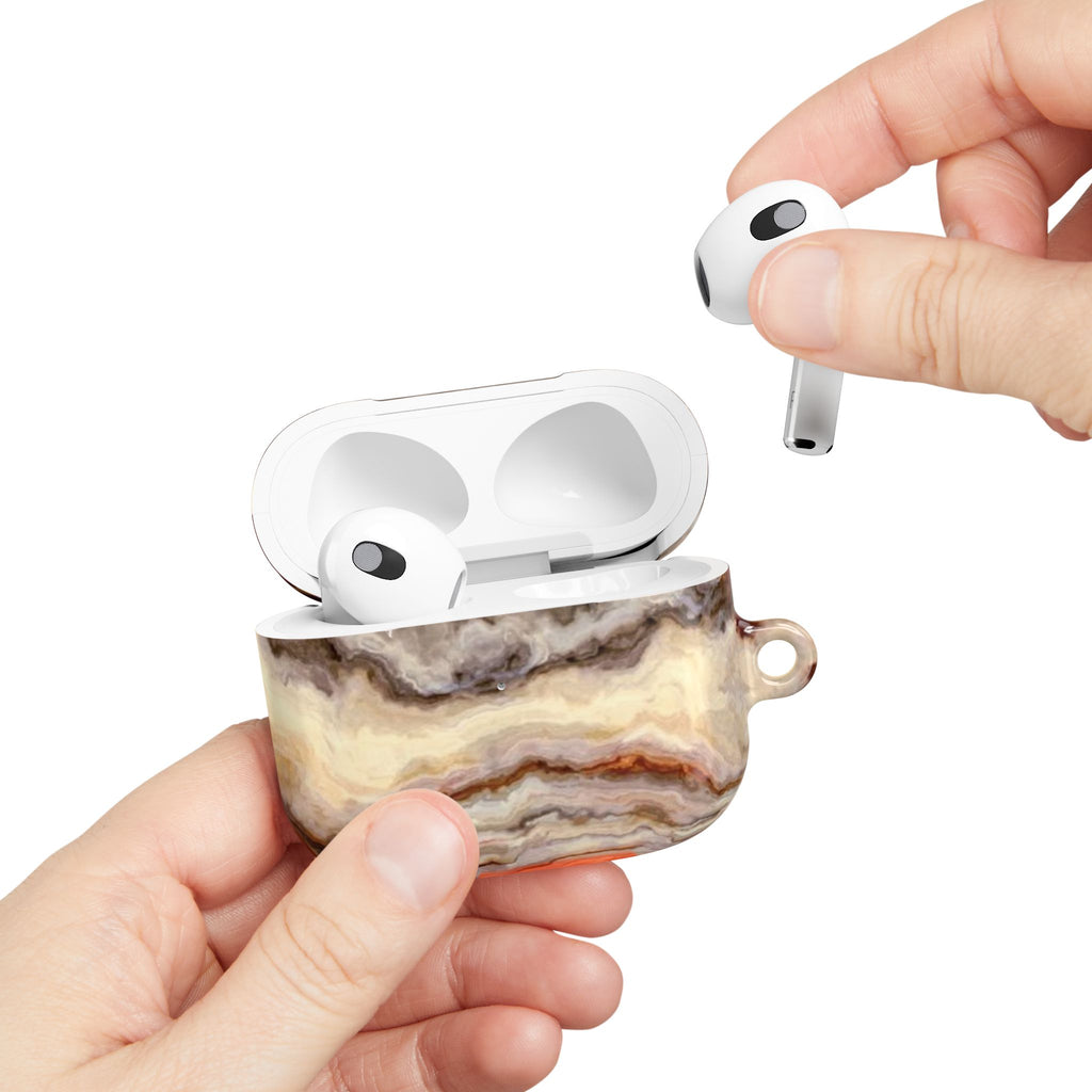 Brown Marble Pattern AirPod Case