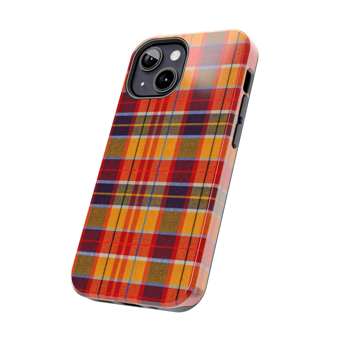 Autumn Plaid Tough Phone Case | Orange Red Yellow Plaid