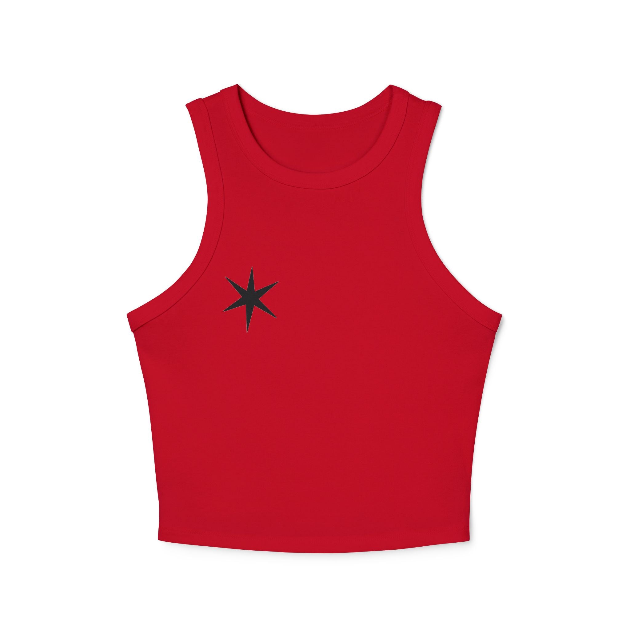 Black Nautical Star tank top | women's racerback crop