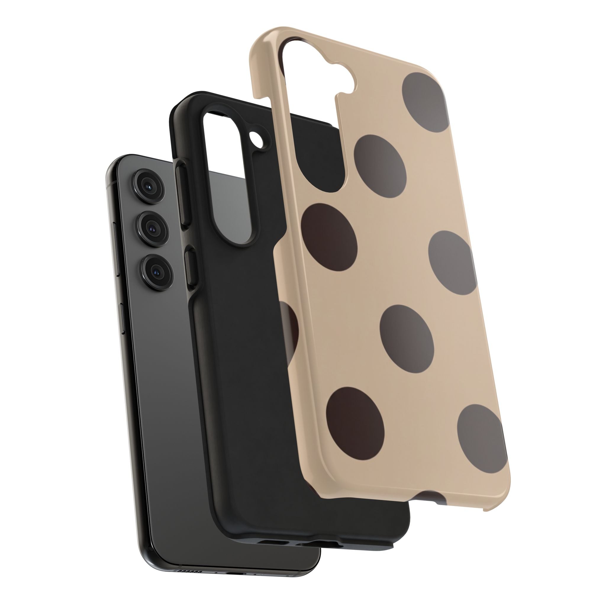 Stylish Polka Dot Phone Case for Trendy Protection, Cute Gift for Her, Phone Accessories, Everyday Fashion, Modern Design