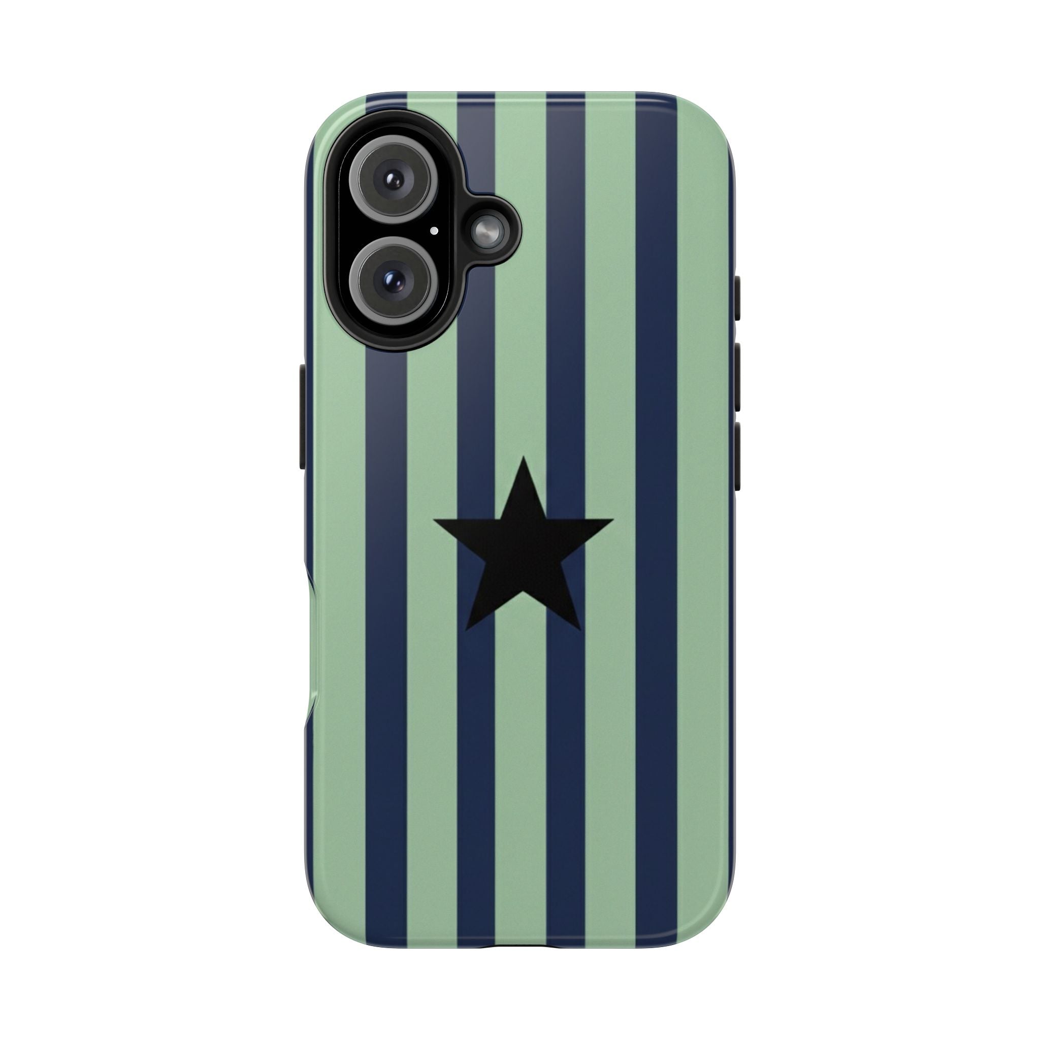 Stylish Tough Phone Cases, Durable Smartphone Covers, Trendy Tech Accessories, Unique Gifts for Teens, Striped Star Design