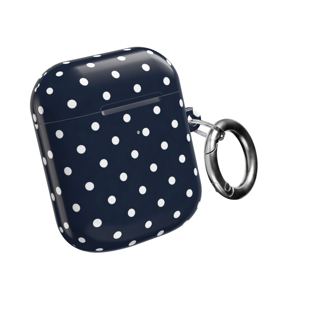Navy Polka Dot AirPod Case