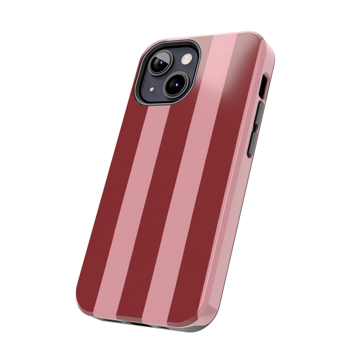 Striped Burgundy & Blush Phone Case