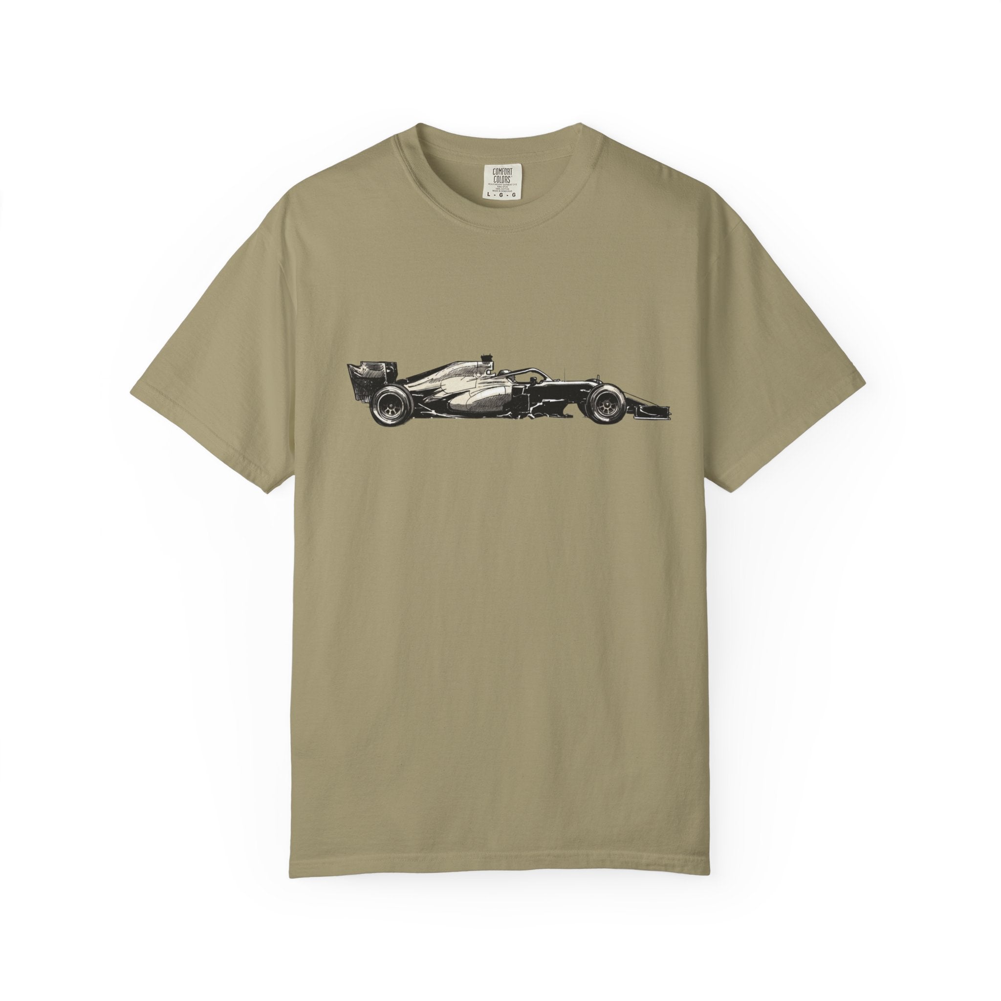 Vintage F1 Car Unisex Garment-Dyed T-shirt, Racing Tee, Motorsport Shirt, Race Car Lover Gift, Car Enthusiast Top
