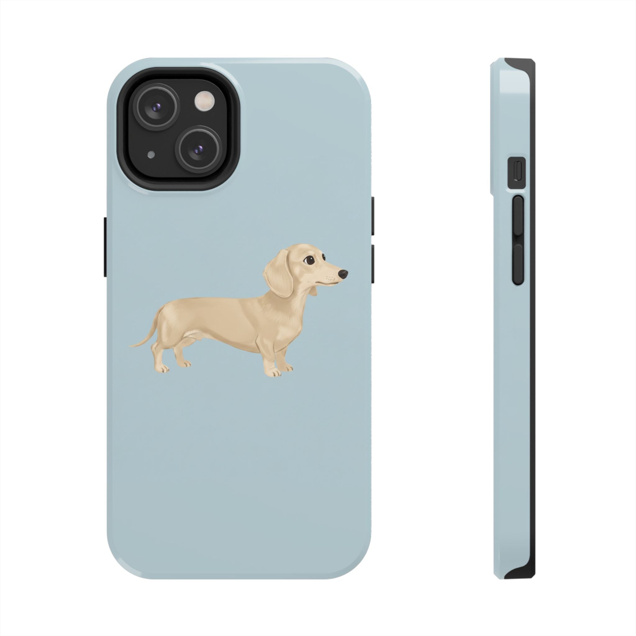 Tough Phone Cases, Dachshund Dog Blue Protective Cover, Strong Phone Shell, Rugged Device Case, Hard Smartphone Sleeve, Resilient Mobile