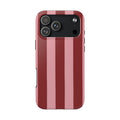 Striped Burgundy & Blush Phone Case