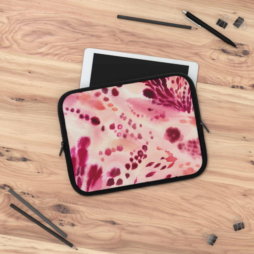 Pink Watercolor Laptop Sleeve