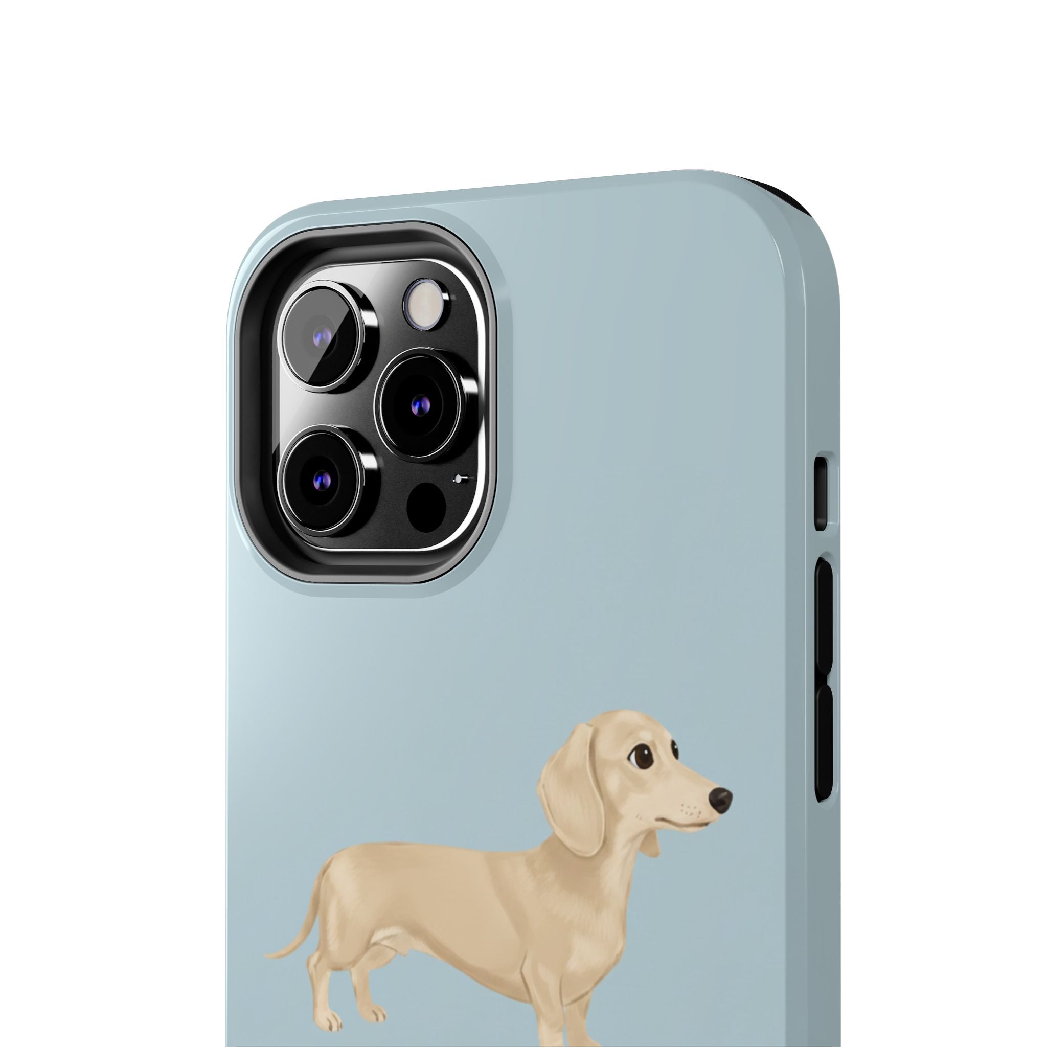 Tough Phone Cases, Dachshund Dog Blue Protective Cover, Strong Phone Shell, Rugged Device Case, Hard Smartphone Sleeve, Resilient Mobile