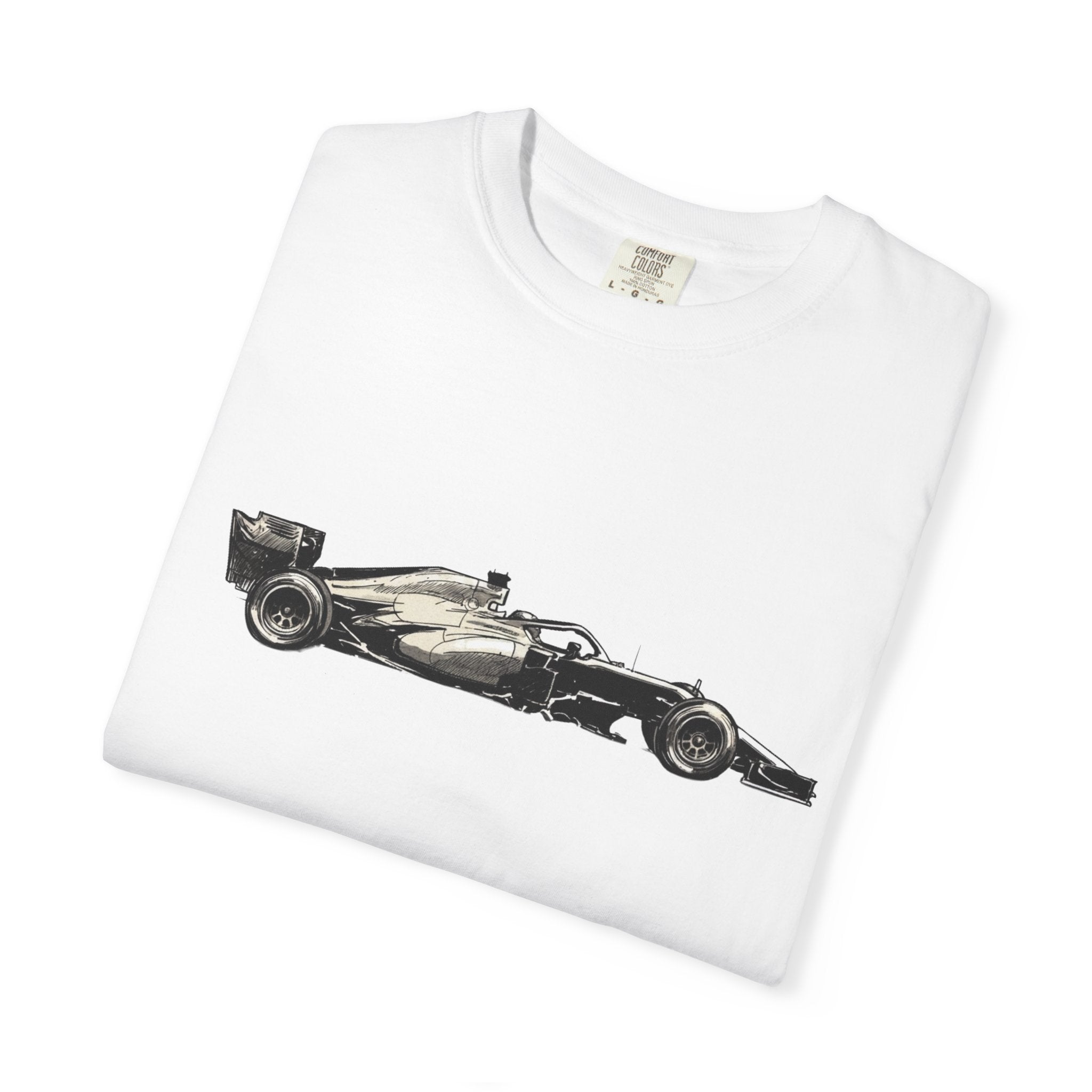 Vintage F1 Car Unisex Garment-Dyed T-shirt, Racing Tee, Motorsport Shirt, Race Car Lover Gift, Car Enthusiast Top
