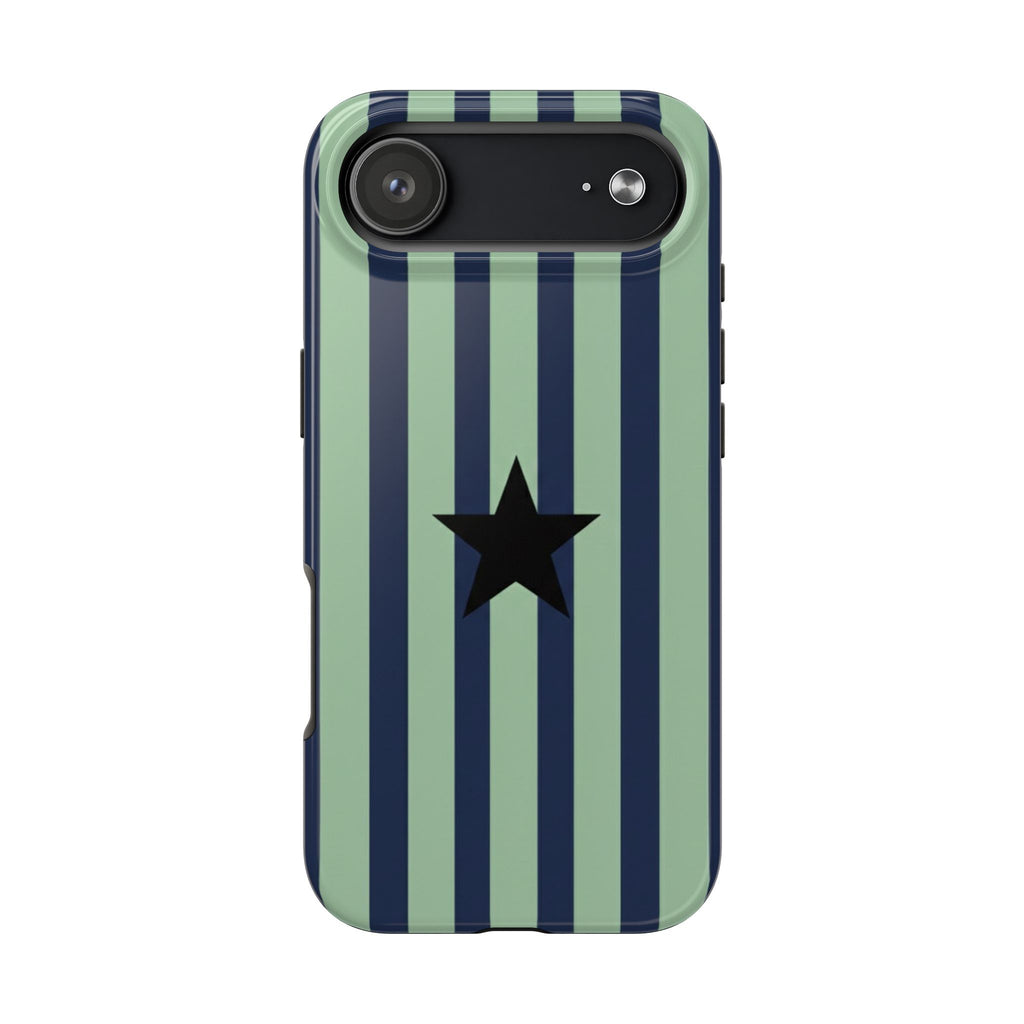 Stylish Tough Phone Cases, Durable Smartphone Covers, Trendy Tech Accessories, Unique Gifts for Teens, Striped Star Design