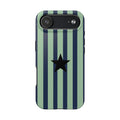 Stylish Tough Phone Cases, Durable Smartphone Covers, Trendy Tech Accessories, Unique Gifts for Teens, Striped Star Design